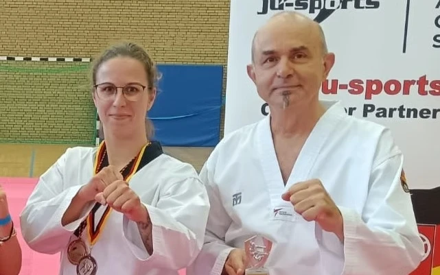 Paulin und Vitali bei einer Taekwondo-Veranstaltung